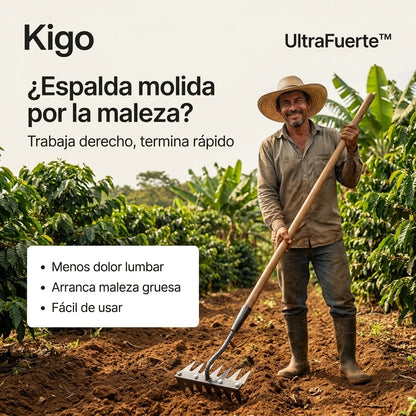 Rastrillo Azadón UltraFuerte™: Limpia Tu Terreno Cuidando Tu Espalda