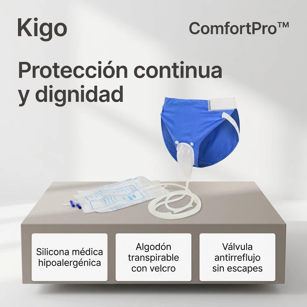 Colector Urinario Masculino ComfortPro™: Descanso Digno Sin Pañales Ni Escaras